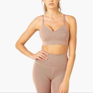 Beyond Yoga Heather Rib Go To Bralet Size XS